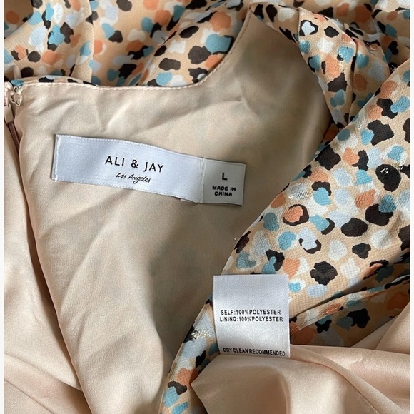 Ali & Jay Point Dume Ruched Dress Pink - Ruched Front - Size Large. - Picture 8 of 8